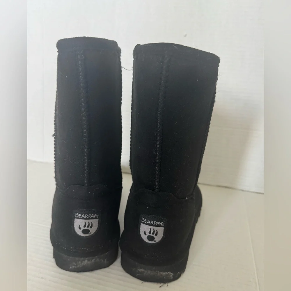 BearPaw Alyssa Black Woman’s Winter Boots faux suede fur size 7‎